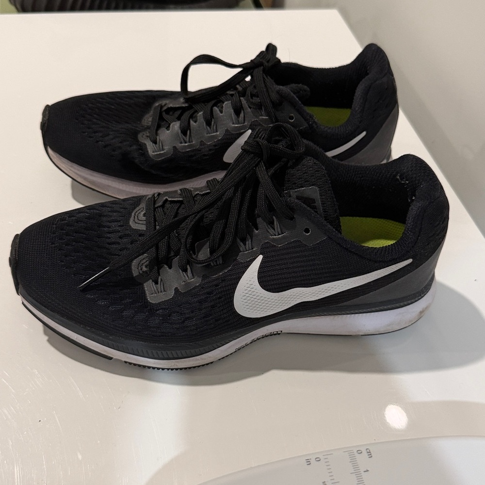 Nike Black and White Sneakers with Neon Accents